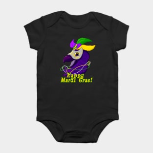 Mardi Gras Bird Baby Bodysuit